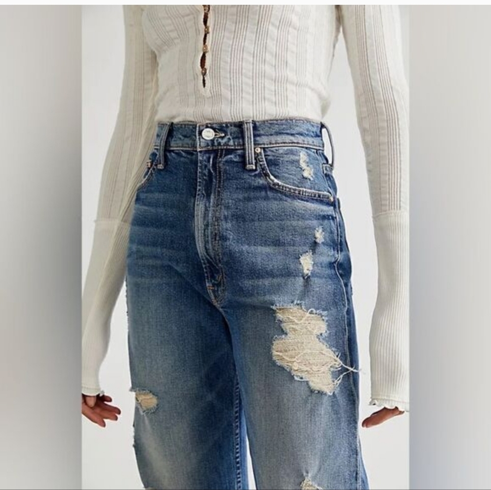 MOTHER HIGH WAISTED STUDY HOVER JEANS SIZE 29 - Picture 3 of 16
